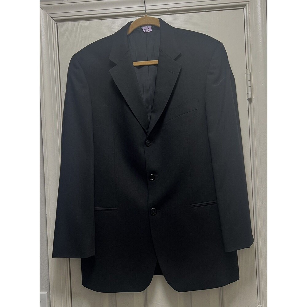HUGO BOSS Virgin Wool Black  Sport Coat Suit Blazer Jacket 40R Quiet Luxury EUC